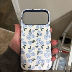 Floral Phone Case - Blue and White 17 Pro Max